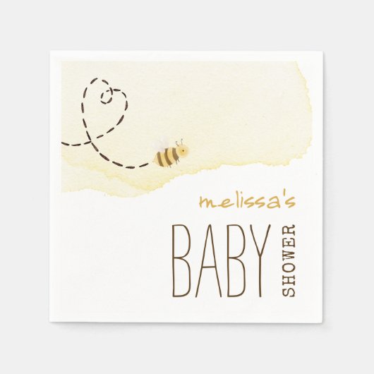 Sweet Bumble Bee Baby shower servetten (Voorkant)