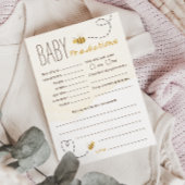 Sweet Bumble Bee Baby shower voorspellingen Kaart
