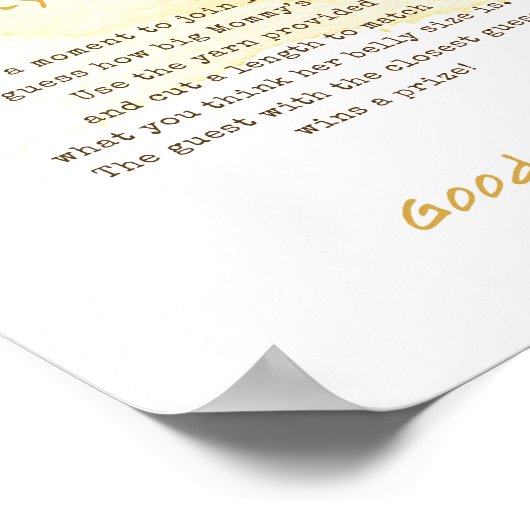 Sweet Bumble Bee Hoe groot is het buikteken van ma Poster (Hoek)