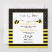 Sweet Bumble Bee Mam to Bee Baby shower Invite Kaart (Voorkant)