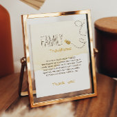 Sweet Bumblebee Baby shower Familietradities Sign Poster