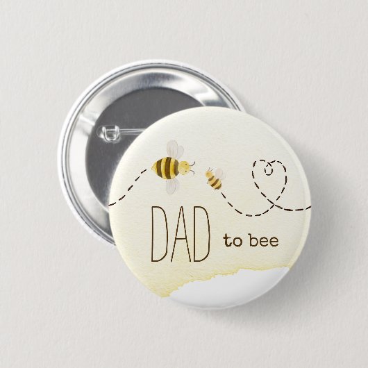 Sweet Bumblebee Baby shower Papa naar Bee Button (Voorkant /achterkant)