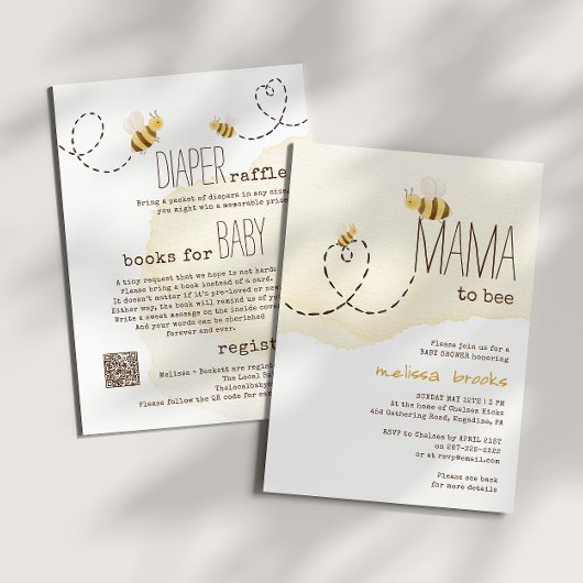 Sweet Bumblebee Mama om in één Baby shower te zijn Kaart