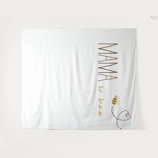 Sweet Bumblebee Mama to Bee Baby shower Achtergron Wandkleed (Voorkant (horizontaal))