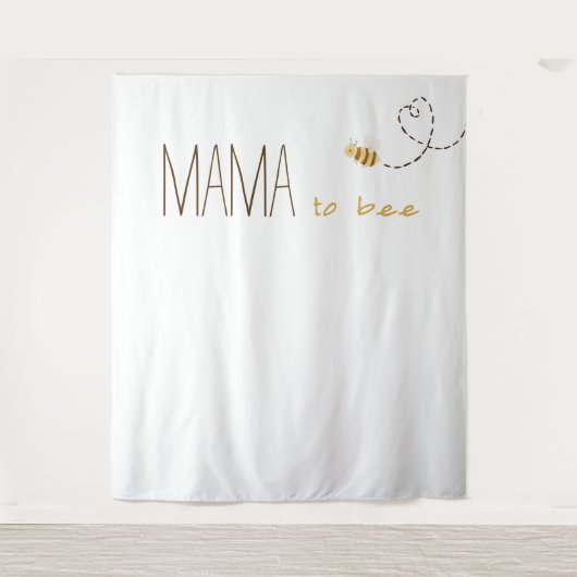 Sweet Bumblebee Mama to Bee Baby shower Achtergron Wandkleed (Voorkant)