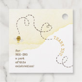Sweet Bumblebee Mama to Bee Baby shower Bedankt Bedankjes Labels (Achterkant)