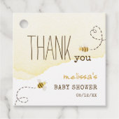 Sweet Bumblebee Mama to Bee Baby shower Bedankt Bedankjes Labels (Voorkant)