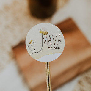 Sweet Bumblebee Mama to Bee Baby shower Favoriet Ronde Sticker