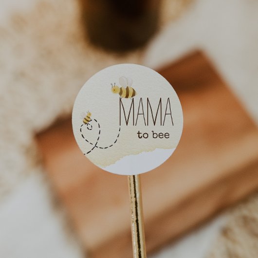 Sweet Bumblebee Mama to Bee Baby shower Favoriet Ronde Sticker