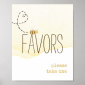 Sweet Bumblebee Mama to Bee Baby shower Favorieten Poster (Voorkant)