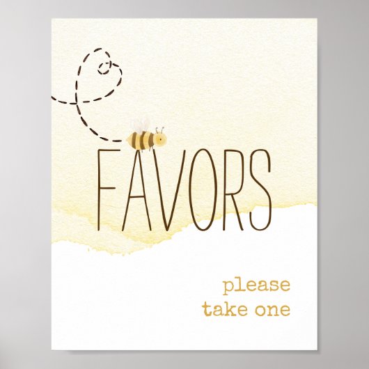 Sweet Bumblebee Mama to Bee Baby shower Favorieten Poster (Voorkant)