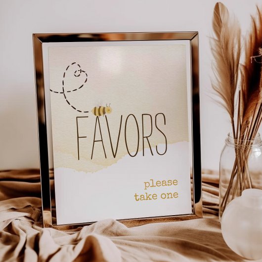 Sweet Bumblebee Mama to Bee Baby shower Favorieten Poster