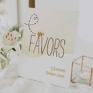 Sweet Bumblebee Mama to Bee Baby shower Favorieten Reclamebord Met Voetstuk