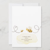 Sweet Bumblebee Mama to Bee Baby shower Invitation Kaart (Achterkant)