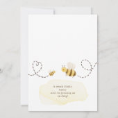 Sweet Bumblebee Mama to Bee Baby shower Kaart (Achterkant)