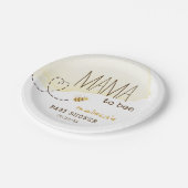 Sweet Bumblebee Mama to Bee Baby shower Papieren Bordje (Gekanteld)