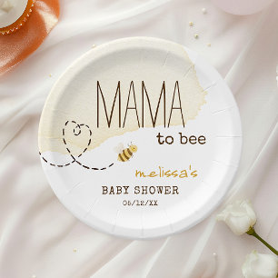 Sweet Bumblebee Mama to Bee Baby shower Papieren Bordje