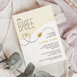Sweet Bumblebee "Oh Babee" Baby shower Kaart