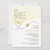 Sweet Bumblebee "Oh Babee" Baby shower Kaart (Voorkant)