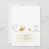 Sweet Bumblebee "Oh Babee" Baby shower Kaart (Achterkant)