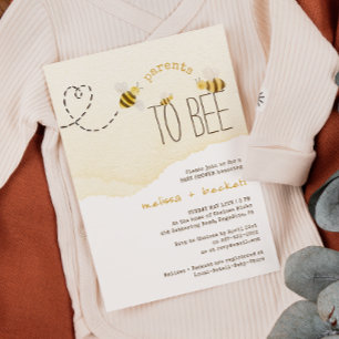 Sweet Bumblebee Ouders to Bee Couples Baby shower Kaart