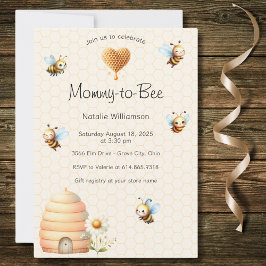 Sweet Bumblebees Baby shower Invitation Kaart