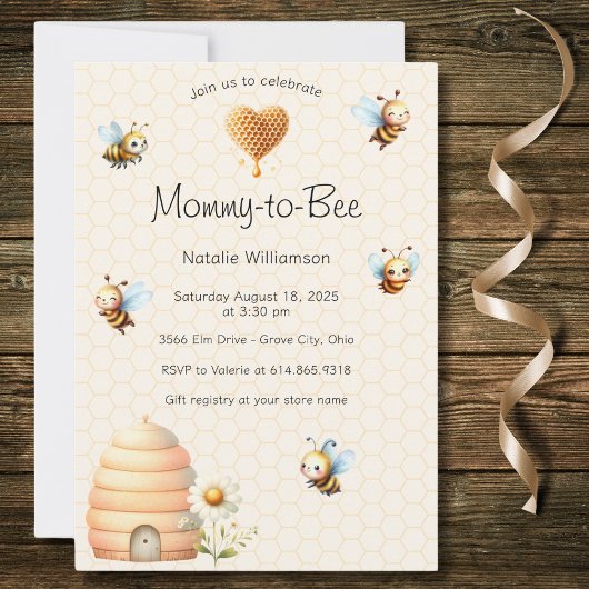 Sweet Bumblebees Baby shower Invitation Kaart