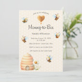 Sweet Bumblebees Baby shower Invitation Kaart (Staand voorkant)