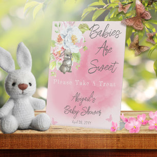 Sweet Bunny Baby shower baby's zijn zoete behandel Reclamebord Met Voetstuk