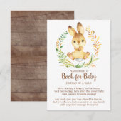Sweet Bunny Baby shower Boek voor Baby Kaart (Voorkant / Achterkant)
