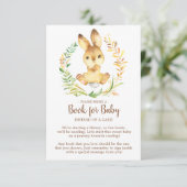 Sweet Bunny Baby shower Boek voor Baby Kaart (Staand voorkant)