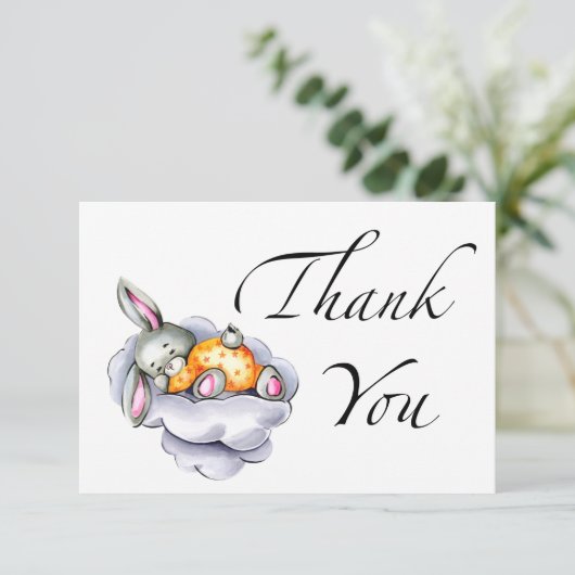Sweet bunny baby shower dank je creditcard kaart (Staand voorkant)