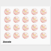 Sweet Bunny Baby shower Dank u voor Sticker (Vel)