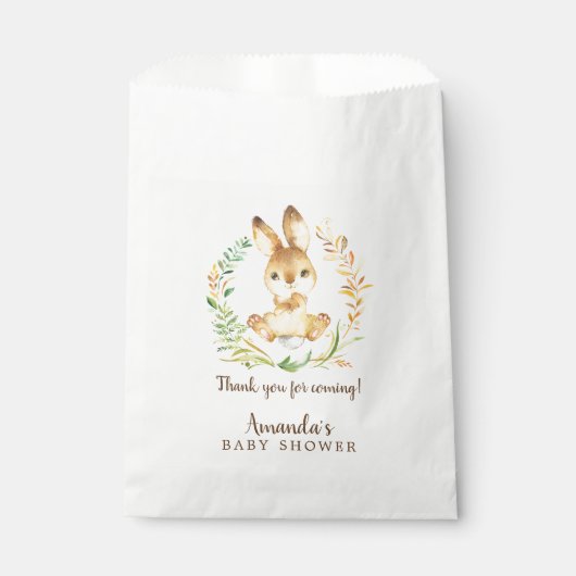 Sweet Bunny Baby shower Favor Bags Bedankzakje (Voorkant)