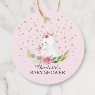 Sweet Bunny Baby shower Favor Gift Label