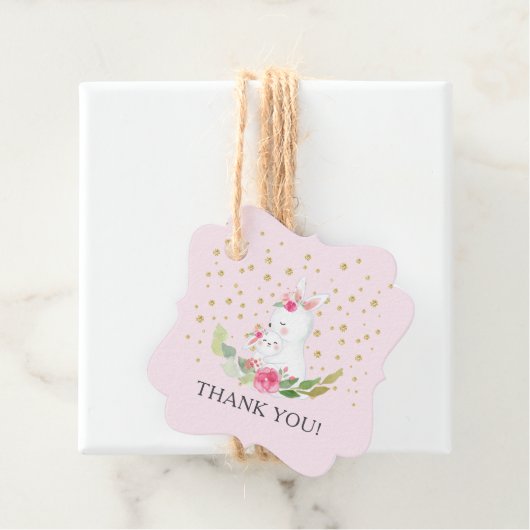 Sweet Bunny Baby shower Favor Gift Label (In situ)