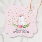 Sweet Bunny Baby shower Favor Gift Label (Achterkant)