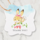 Sweet Bunny Baby shower Favor Gift Label (Voorkant)