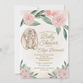 Sweet Bunny Baby shower Invitation Kaart
