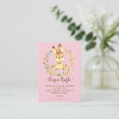 Sweet Bunny Baby shower Luier Raffle Ticket Informatiekaartje (Staand voorkant)