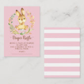 Sweet Bunny Baby shower Luier Raffle Ticket Informatiekaartje (Voorkant / Achterkant)