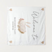 Sweet Bunny Baby shower Welcome Wandkleed (Voorkant (horizontaal))