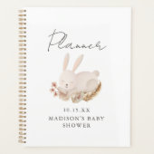 Sweet Bunny Calligraphy Baby shower Planner (Voorkant)
