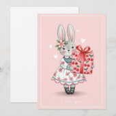 Sweet Bunny  Card Feestdagenkaart (Voorkant / Achterkant)