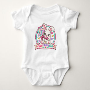 Sweet Bunny Club – Pastel Bunny Baby Baby Meisje Romper