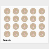 Sweet Bunny Dank je Baby shower Ronde Sticker (Vel)