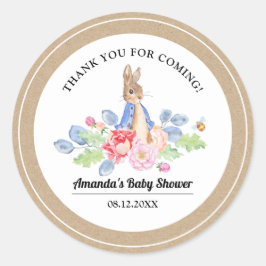 Sweet Bunny Dank je Baby shower Ronde Sticker