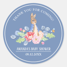 Sweet Bunny Dank je Baby shower Ronde Sticker