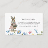 Sweet Bunny Elegant Floral Insert Card Informatiekaartje (Voorkant)