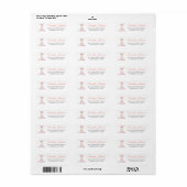 Sweet Bunny Floral Baby shower Return Address Etiket (Full Sheet)
